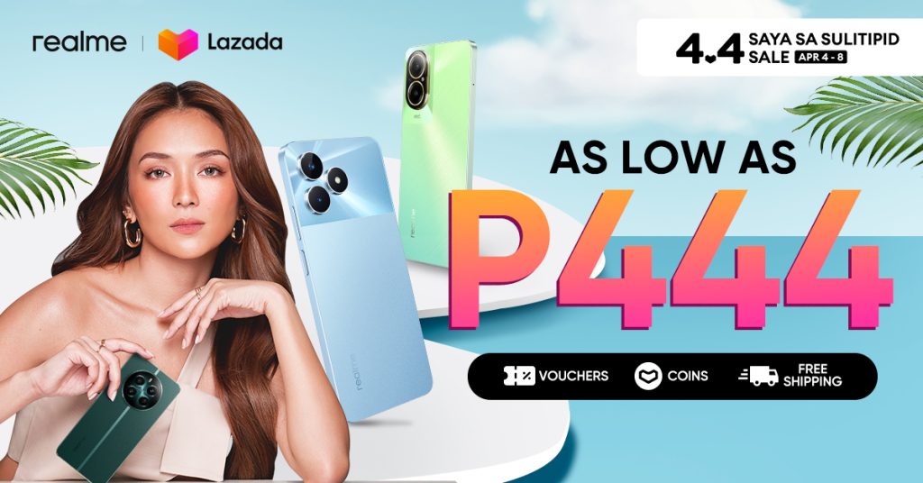 realme Devices Only at P444? Join the Lazada 4.4 Sale!